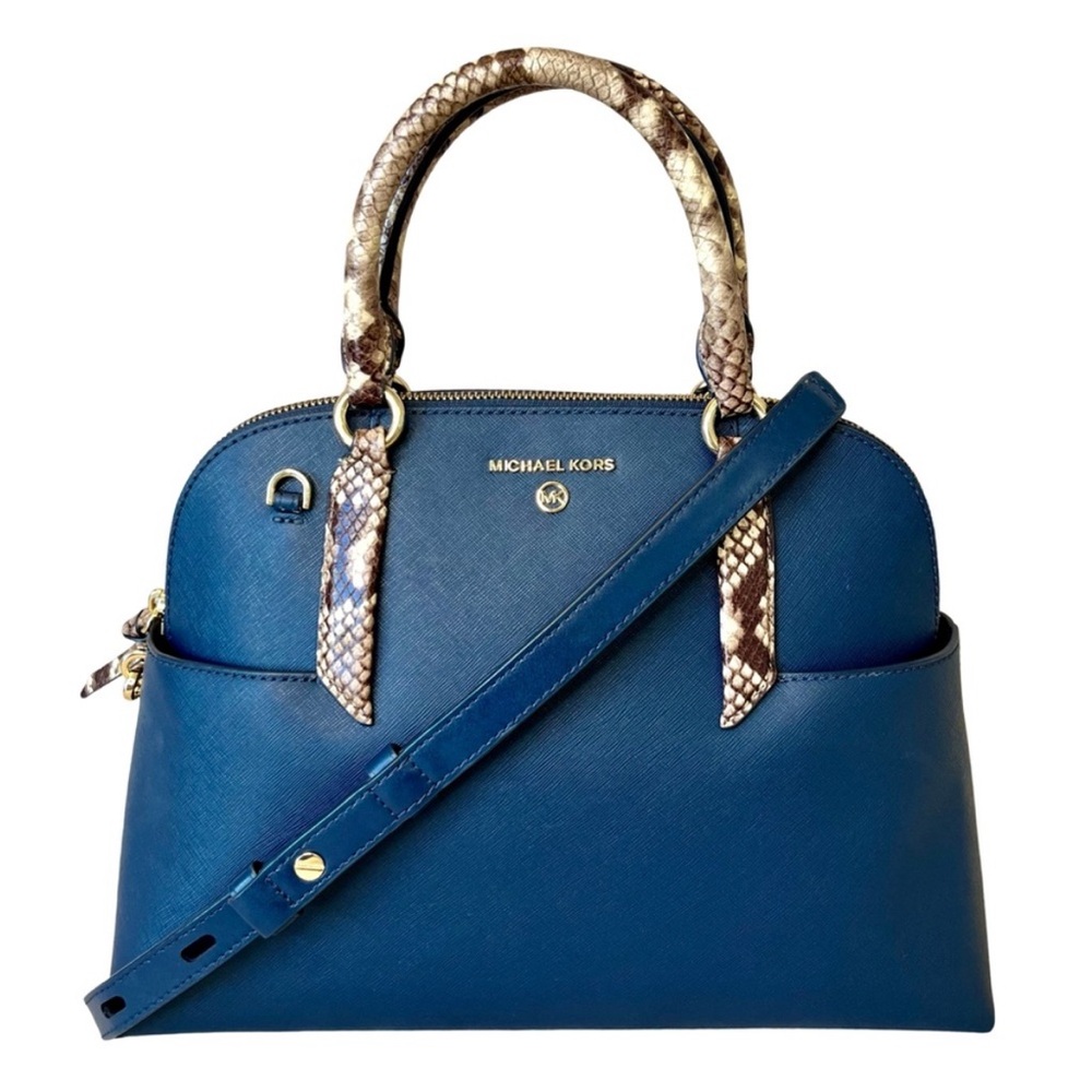 Michael Kors Hudson Embossed Snake Dome 2-Way Bag
